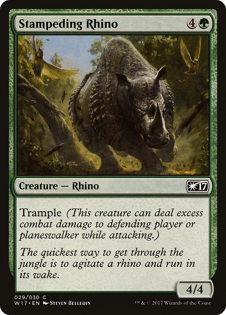 Stampeding Rhino (W17-029)