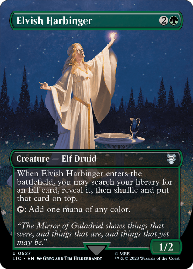 Elvish Harbinger (LTC-527) (Borderless) (Foil)