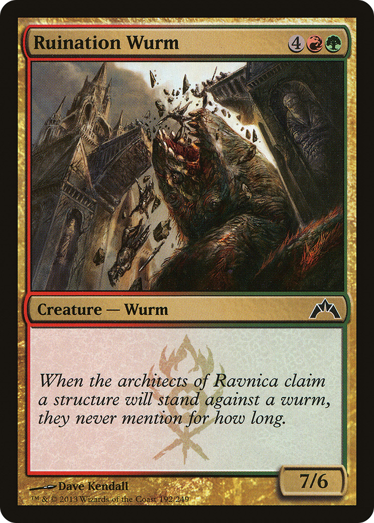 Ruination Wurm (GTC-192) (Foil)