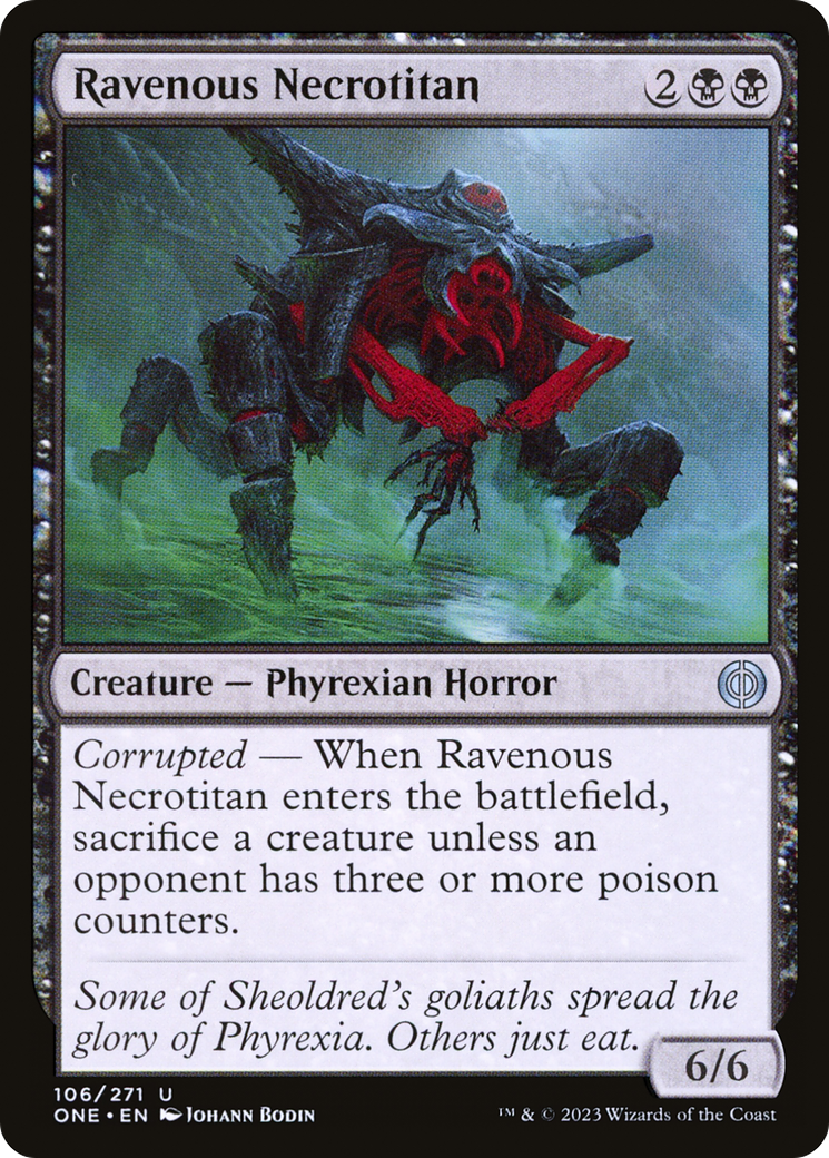 Ravenous Necrotitan (ONE-106) (Foil)