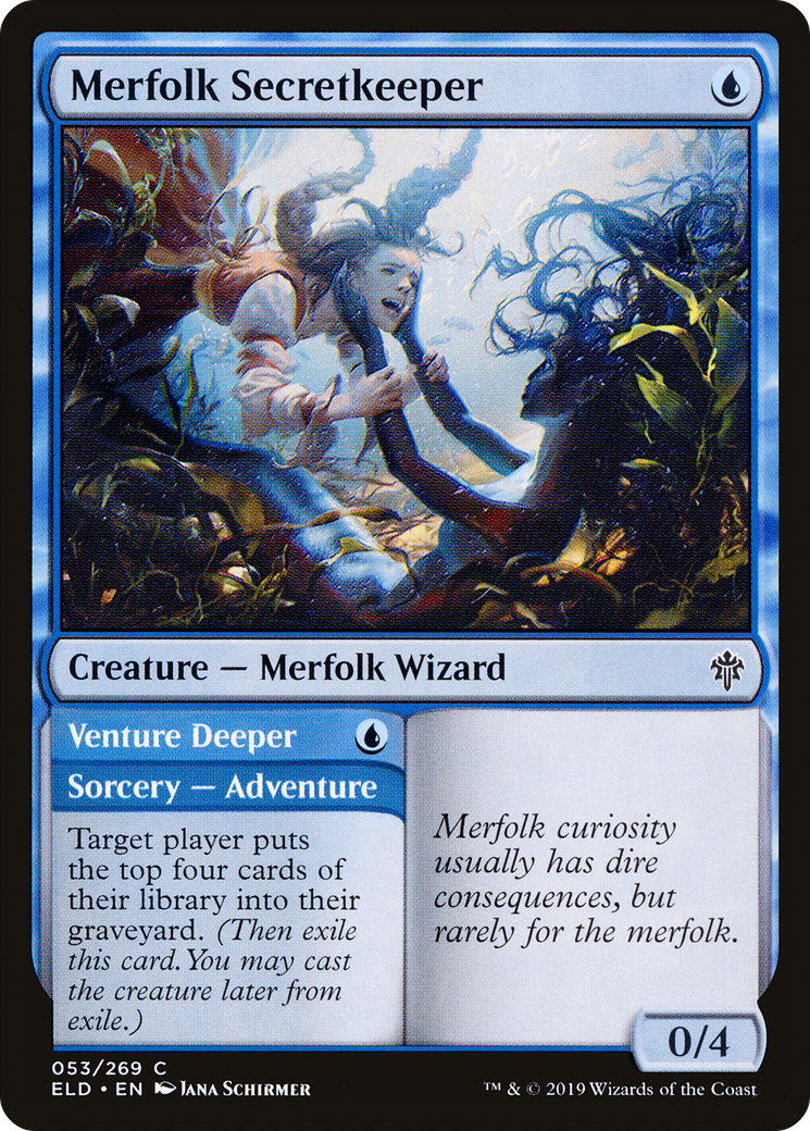 Merfolk Secretkeeper // Venture Deeper (ELD-053)
