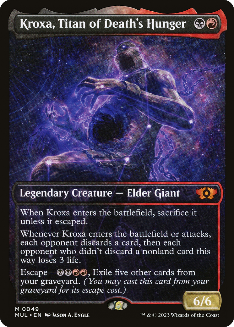 Kroxa, Titan of Death's Hunger (MUL-049) (Showcase) (Foil)