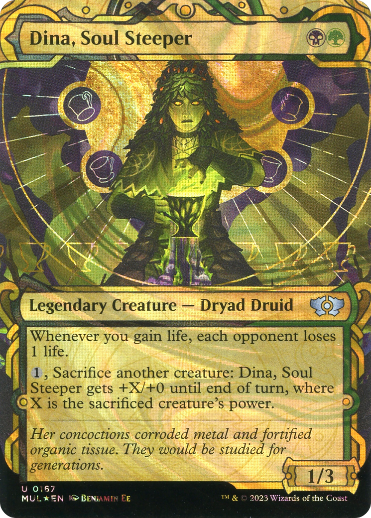 Dina, Soul Steeper (MUL-167) (Showcase) (Borderless) (Halo Foil)