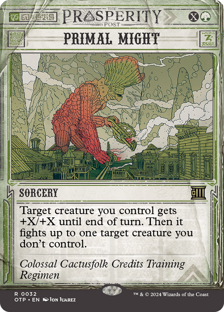 Primal Might (OTP-032) (Showcase) (Borderless) (Foil)