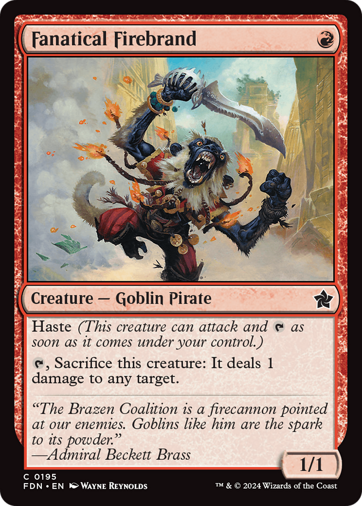 Fanatical Firebrand (FDN-195) (Foil)