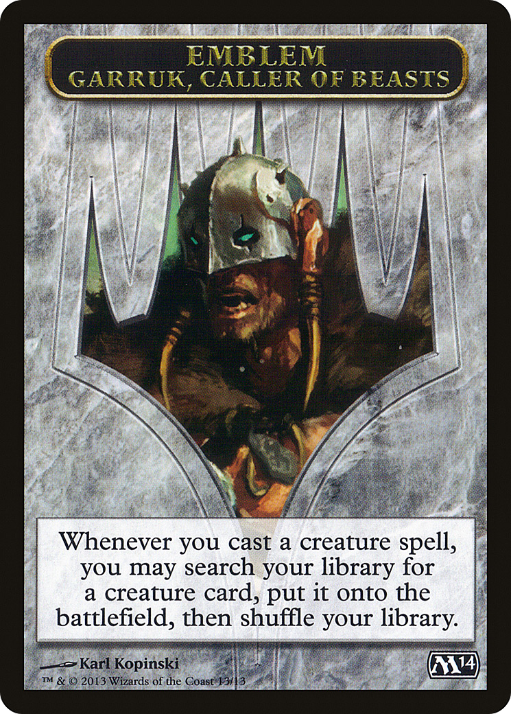 Garruk, Caller of Beasts Emblem (M14-013)