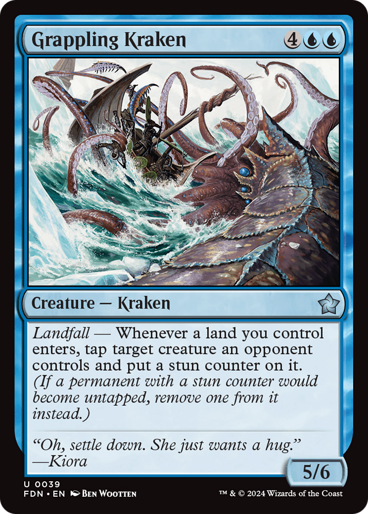 Grappling Kraken (FDN-039) (Foil)