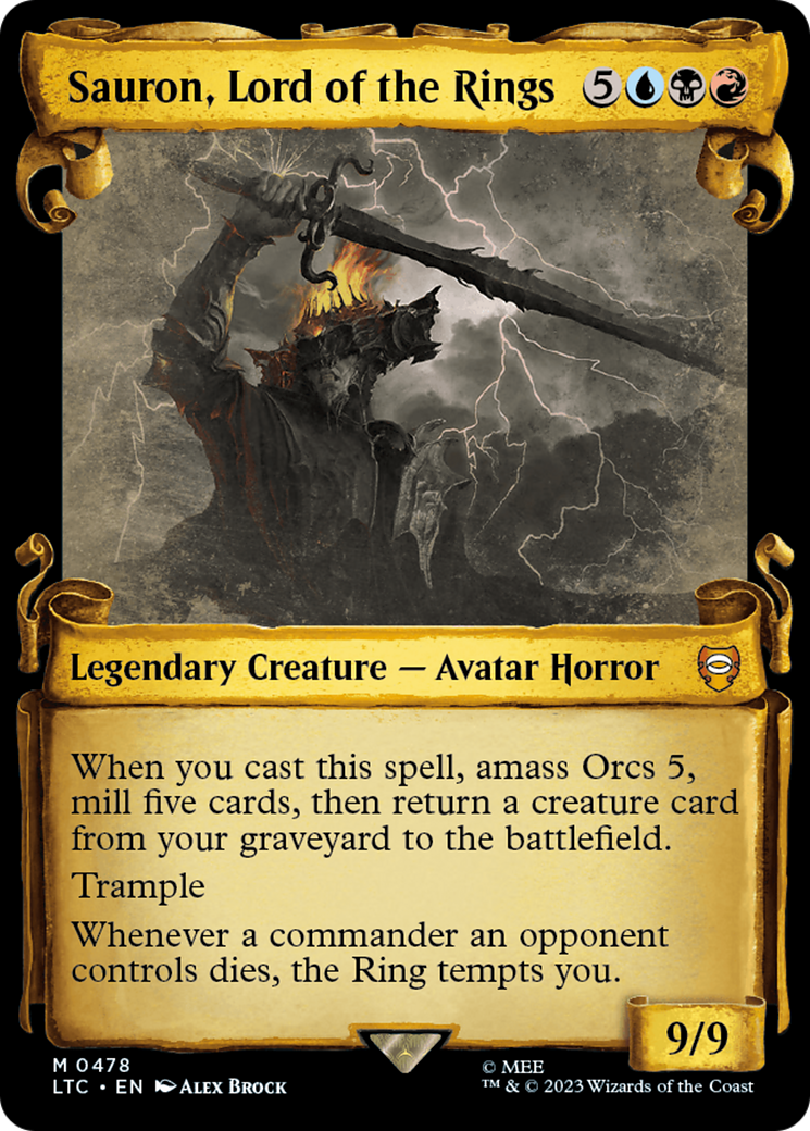 Sauron, Lord of the Rings (LTC-478) (Showcase) (Scroll) (Foil)