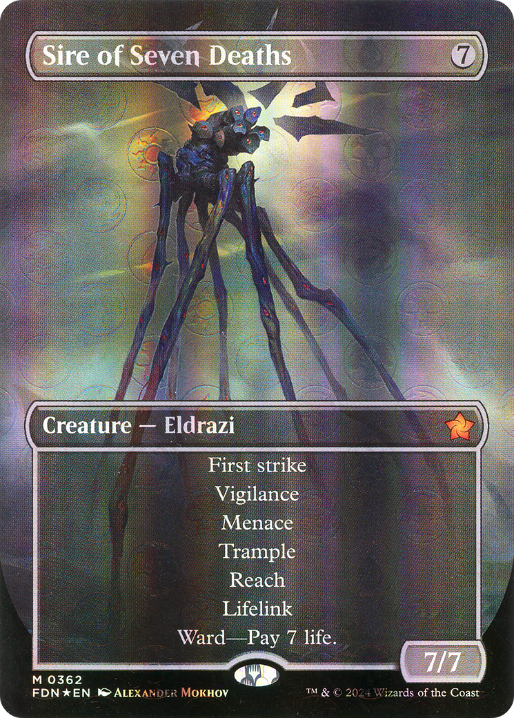 Sire of Seven Deaths (FDN-362) (Borderless) (Mana Foil)