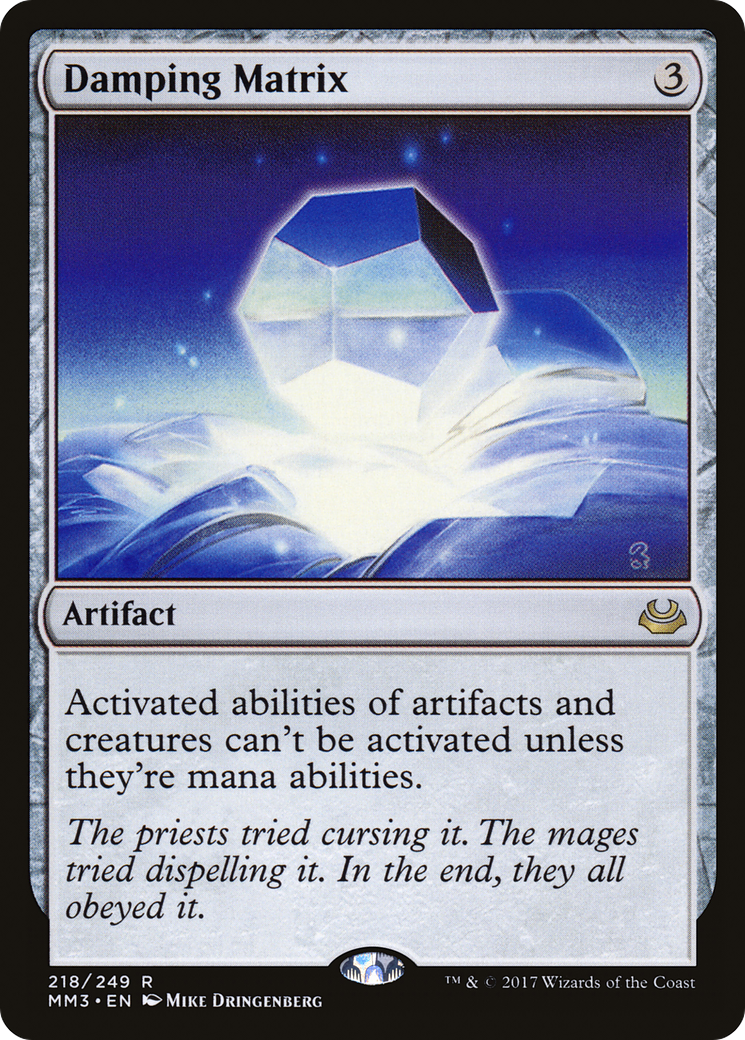 Damping Matrix (MM3-218)