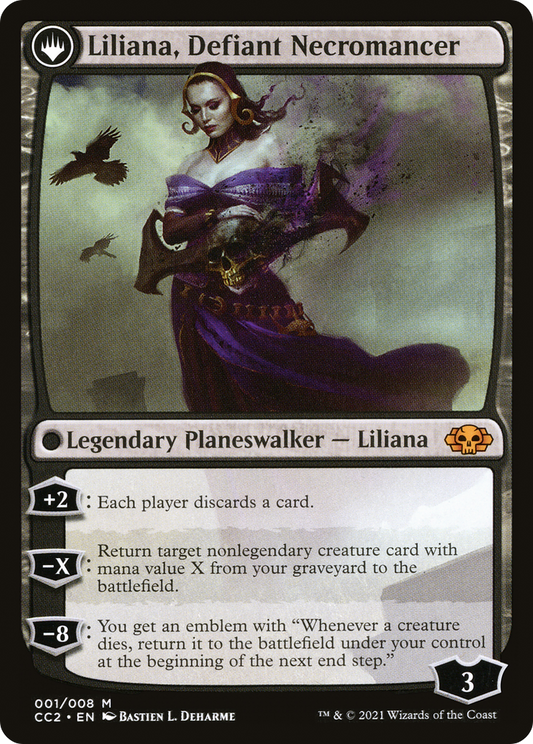 Liliana, Heretical Healer // Liliana, Defiant Necromancer (CC2-001) (Foil)