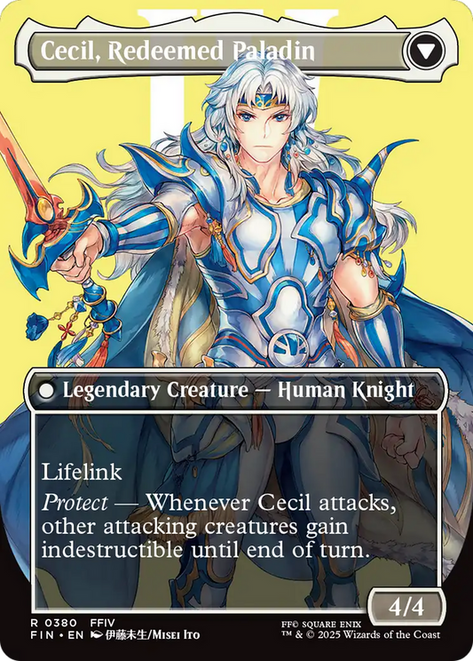 Cecil, Dark Knight // Cecil, Redeemed Paladin (FIN-380) (Borderless) (Foil)