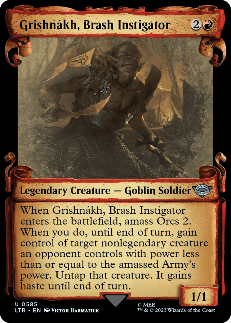 Grishnákh, Brash Instigator (LTR-585) (Showcase) (Scroll) (Foil)