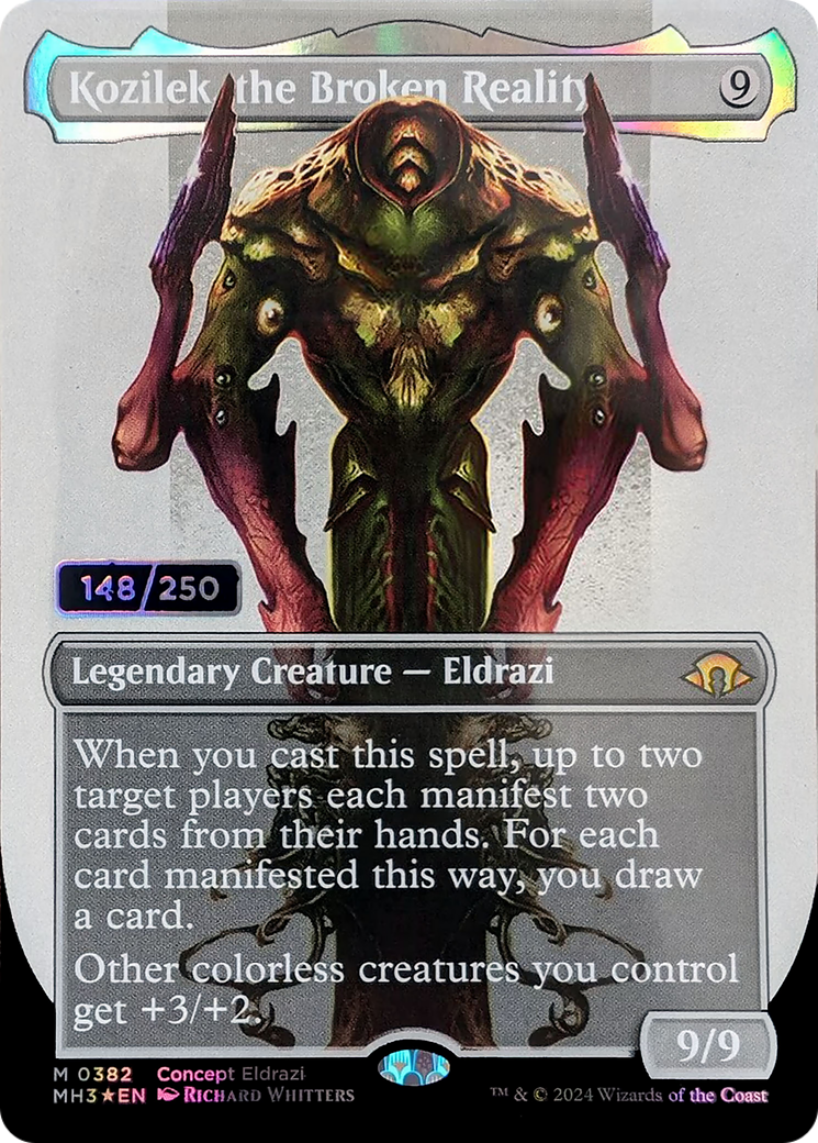 Kozilek, the Broken Reality (MH3-382Z) (Borderless) (Foil) (Serialized)