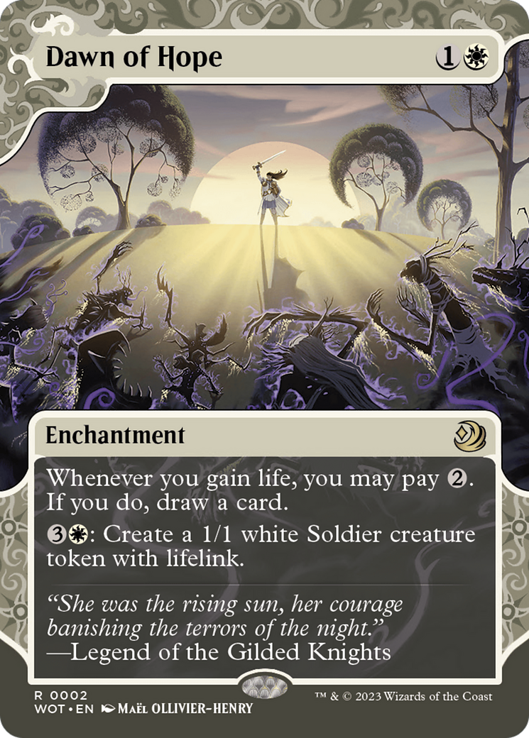 Dawn of Hope (WOT-002) (Showcase) (Borderless) (Foil)