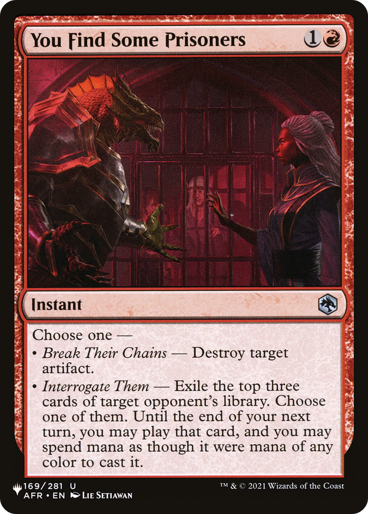 You Find Some Prisoners (LIST-AFR-169)