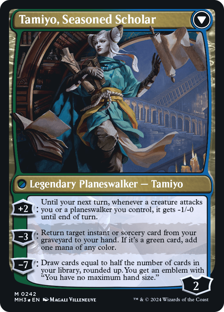 Tamiyo, Inquisitive Student // Tamiyo, Seasoned Scholar (PRE-242S) (Foil)