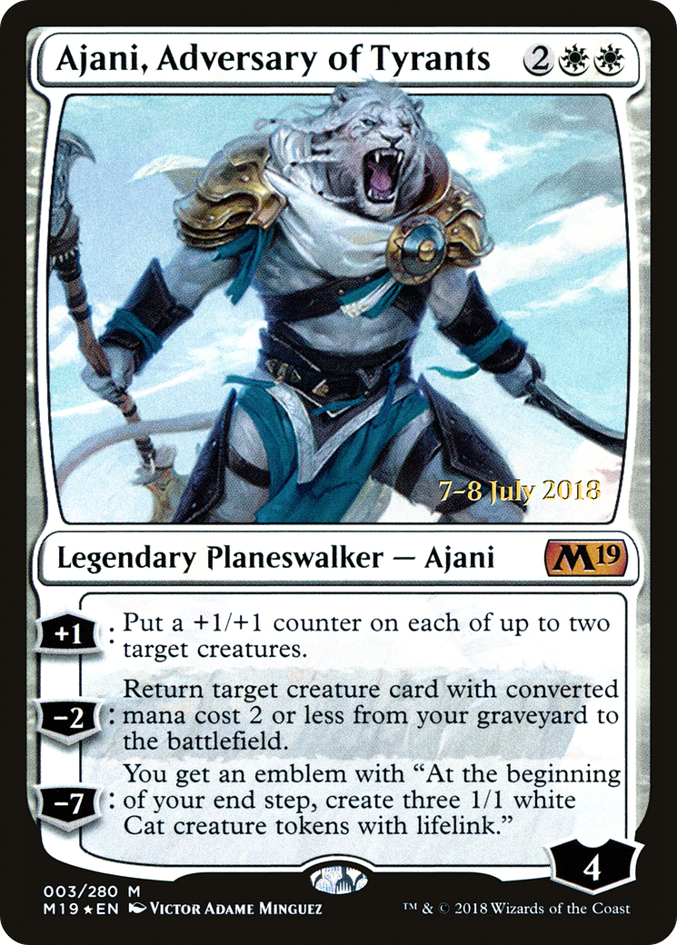 Ajani, Adversary of Tyrants (PRE-03S) (Foil)