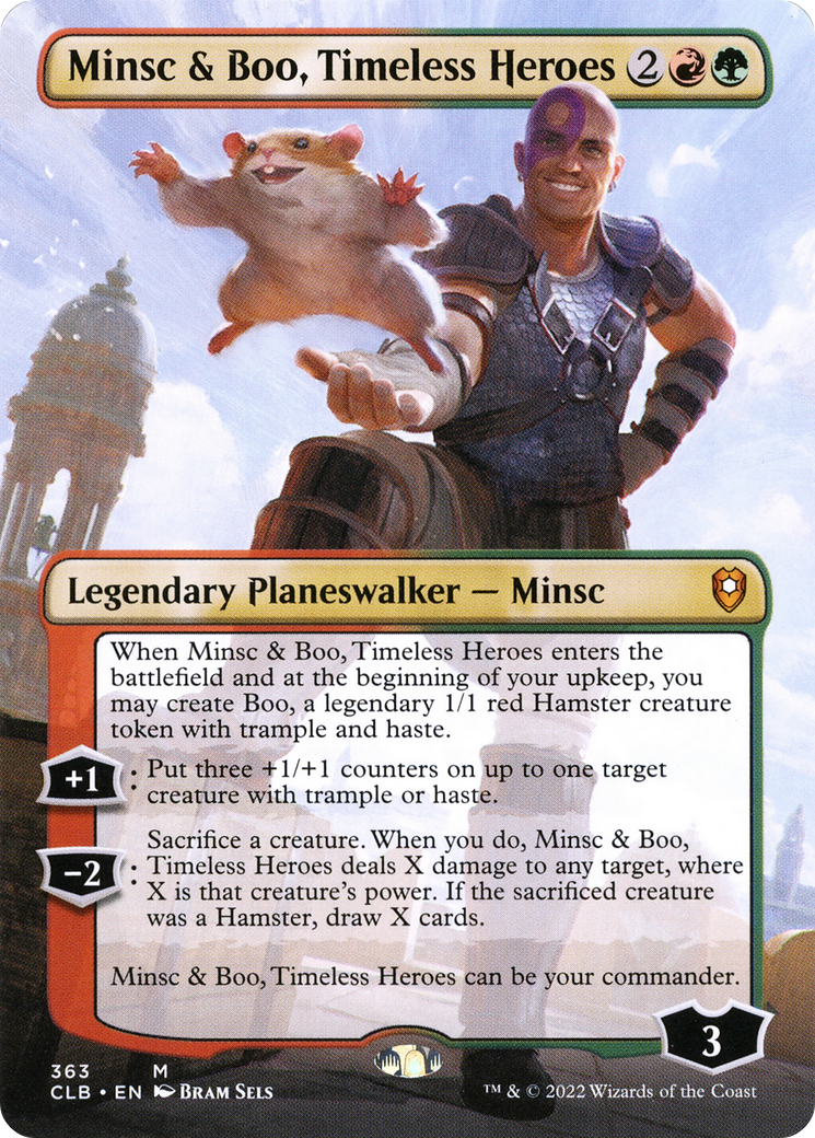 Minsc & Boo, Timeless Heroes (CLB-363) (Borderless) (Foil)