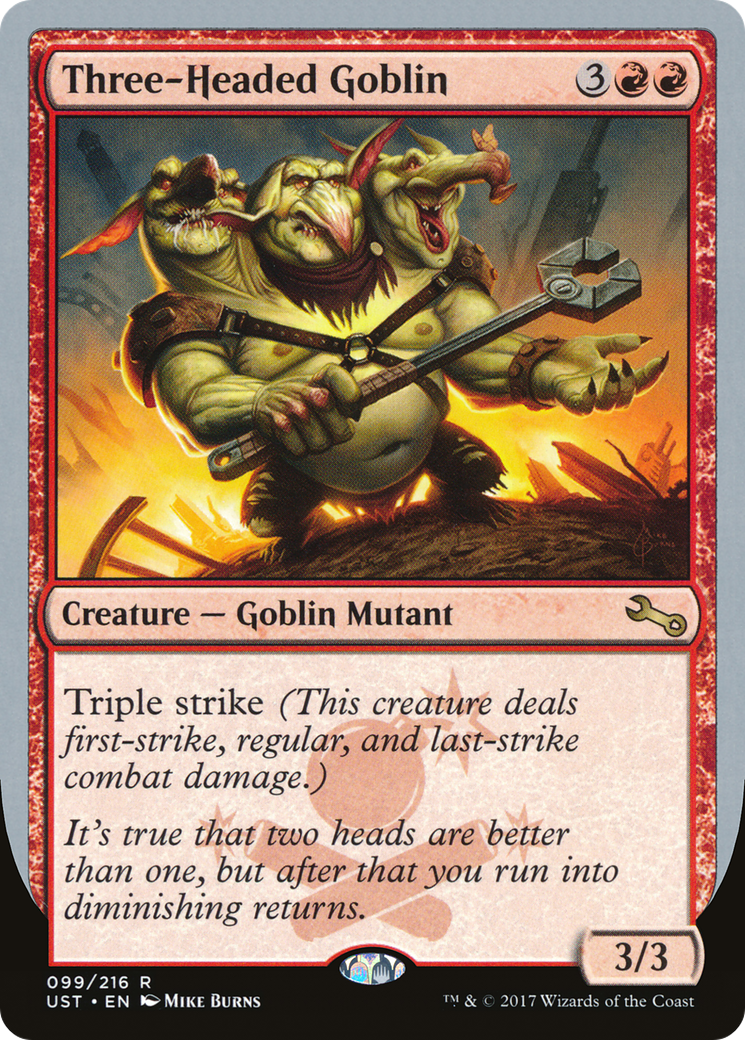 Three-Headed Goblin (UST-099) (Foil)