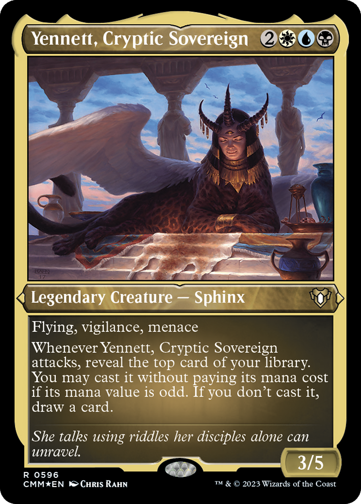 Yennett, Cryptic Sovereign (CMM-596) (Etched Foil)