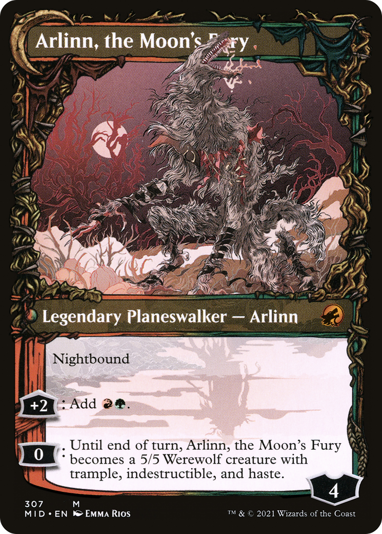 Arlinn, the Pack's Hope // Arlinn, the Moon's Fury (MID-307) (Showcase)