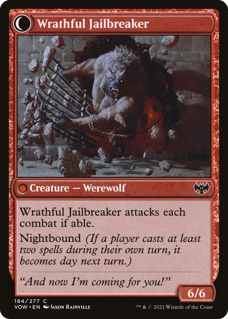 Weary Prisoner // Wrathful Jailbreaker (VOW-184) (Foil)