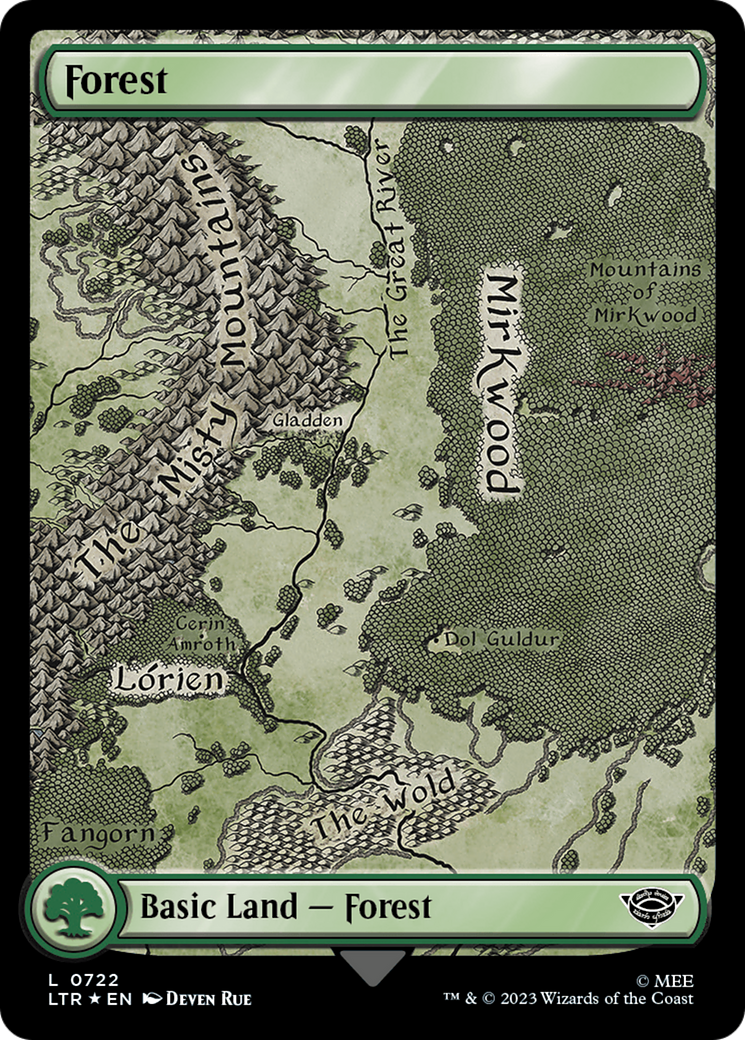 Forest (LTR-722) (Full Art) (Scroll,Surge Foil)