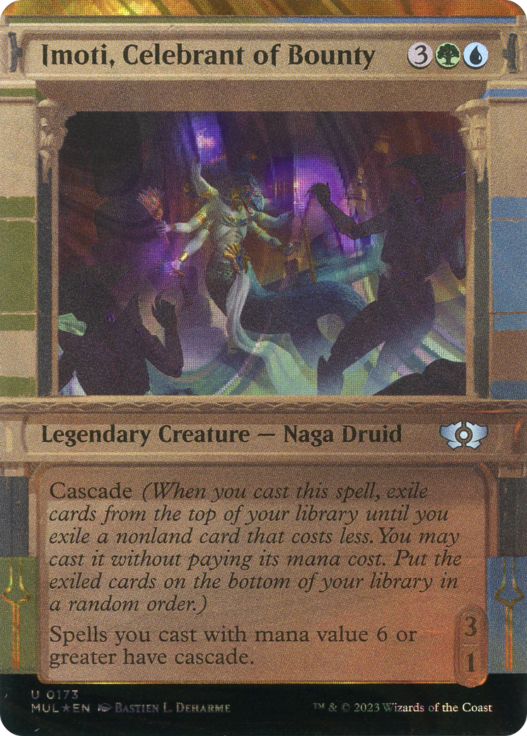 Imoti, Celebrant of Bounty (MUL-173) (Showcase) (Borderless) (Halo Foil)