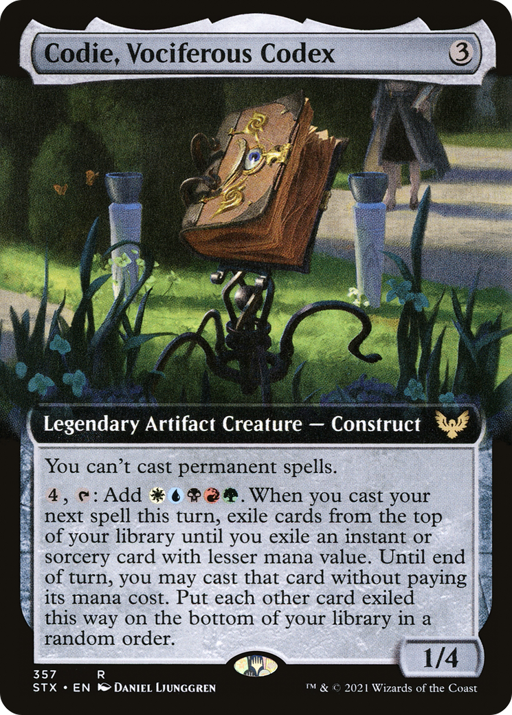 Codie, Vociferous Codex (STX-357) (Extended Art) (Foil)