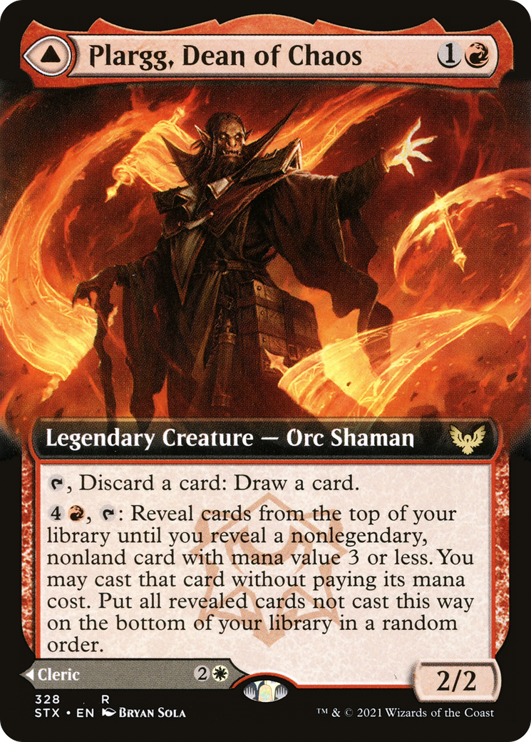 Plargg, Dean of Chaos // Augusta, Dean of Order (STX-328) (Extended Art)
