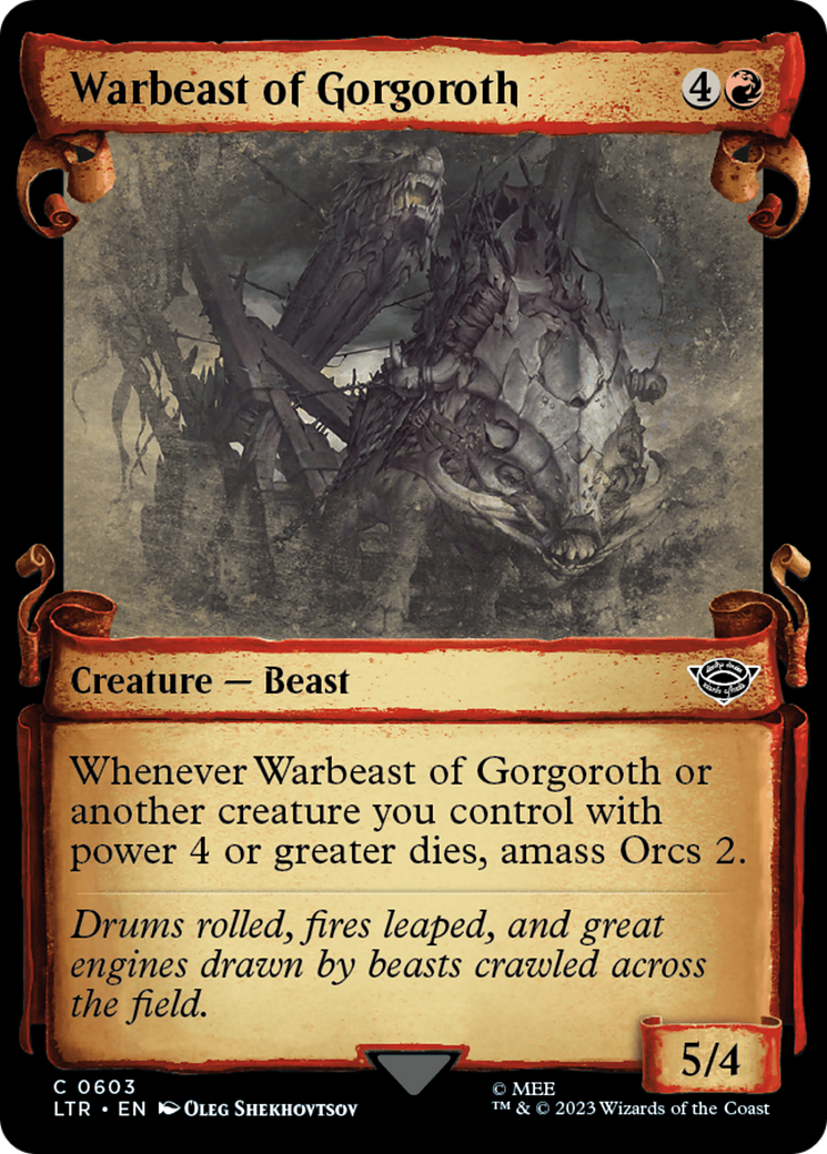 Warbeast of Gorgoroth (LTR-603) (Showcase) (Scroll) (Foil)