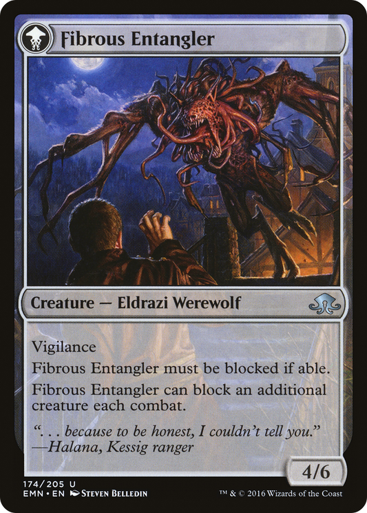Tangleclaw Werewolf // Fibrous Entangler (EMN-174) (Foil)