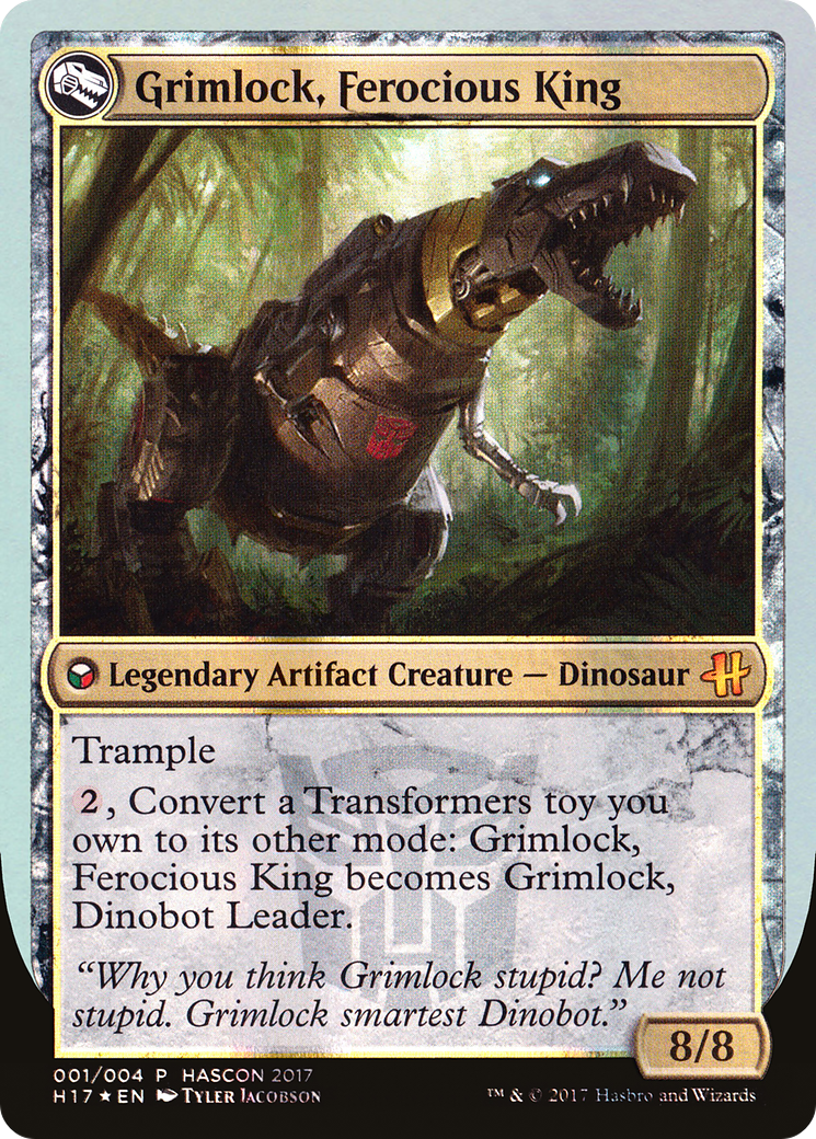 Grimlock, Dinobot Leader // Grimlock, Ferocious King (MEDIA-001) (Foil)