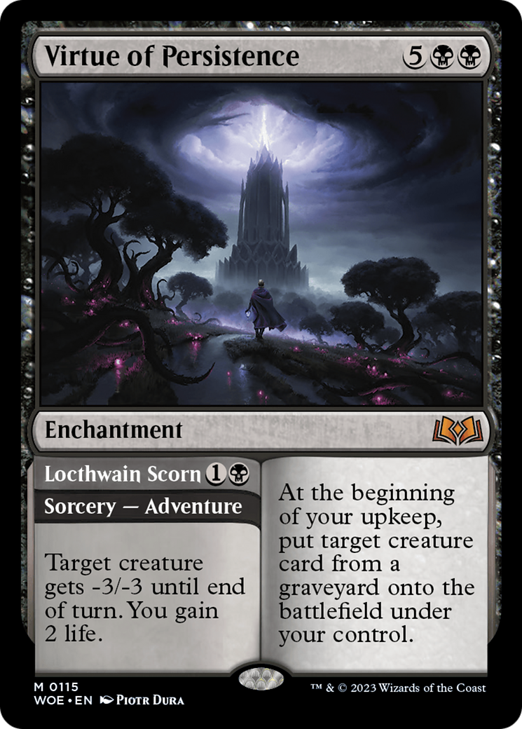 Virtue of Persistence // Locthwain Scorn (WOE-115) (Foil)