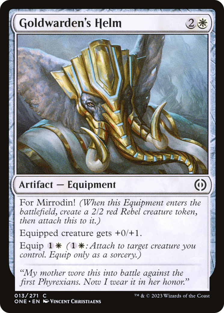 Goldwarden's Helm (ONE-013) (Foil)