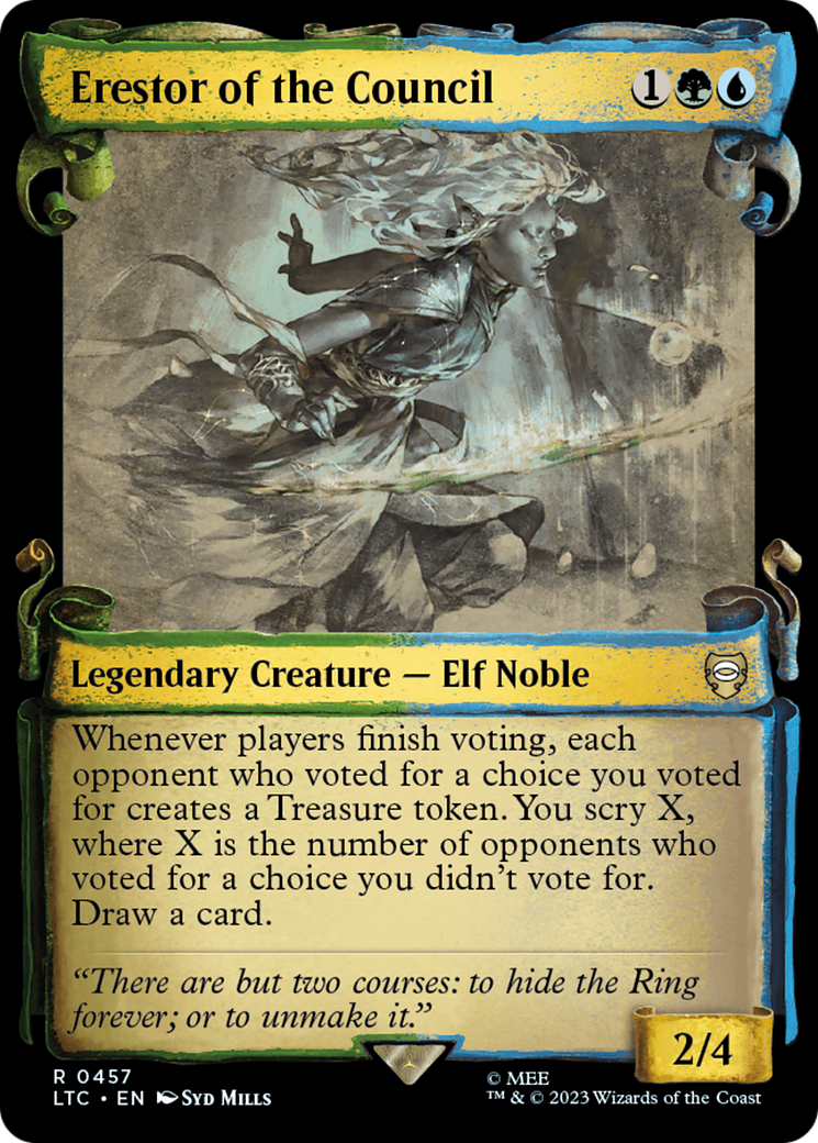 Erestor of the Council (LTC-457) (Showcase) (Scroll) (Foil)