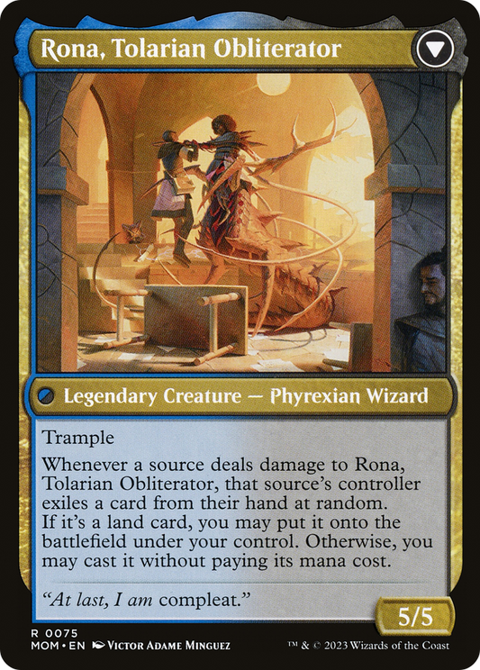 Rona, Herald of Invasion // Rona, Tolarian Obliterator (MOM-075) (Foil)