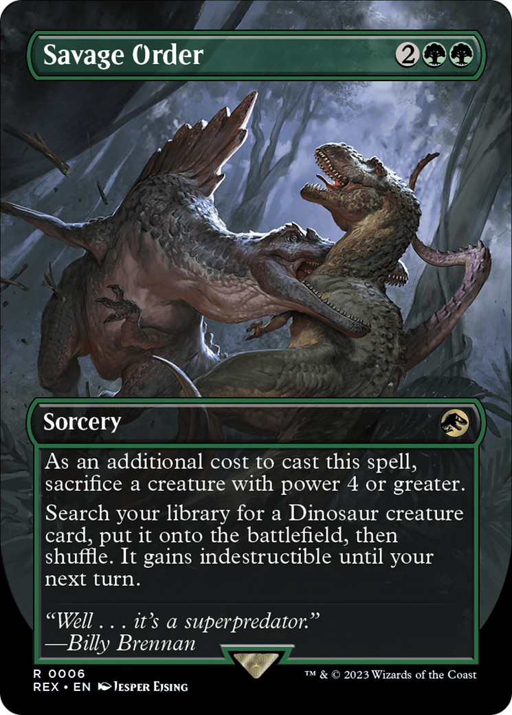 Savage Order (REX-006) (Borderless) (Foil)