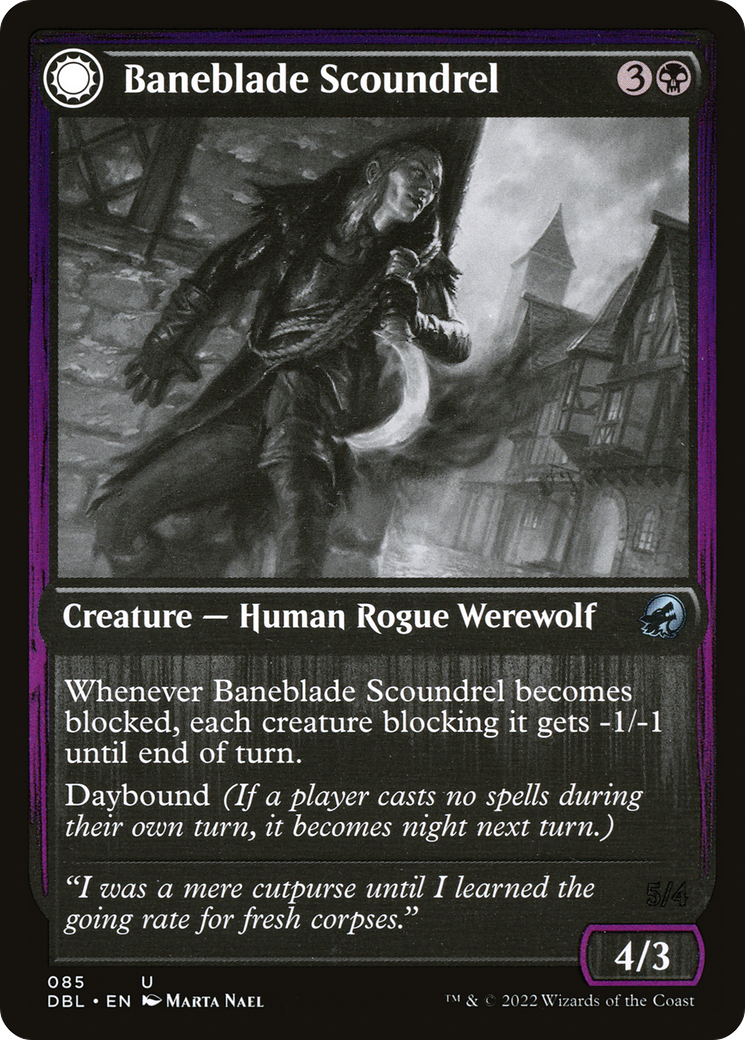 Baneblade Scoundrel // Baneclaw Marauder (DBL-085) (Foil)