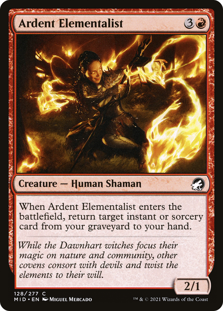 Ardent Elementalist (MID-128) (Foil)
