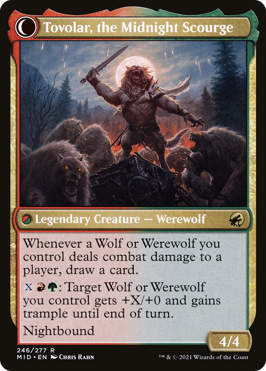 Tovolar, Dire Overlord // Tovolar, the Midnight Scourge (MID-246) (Foil)