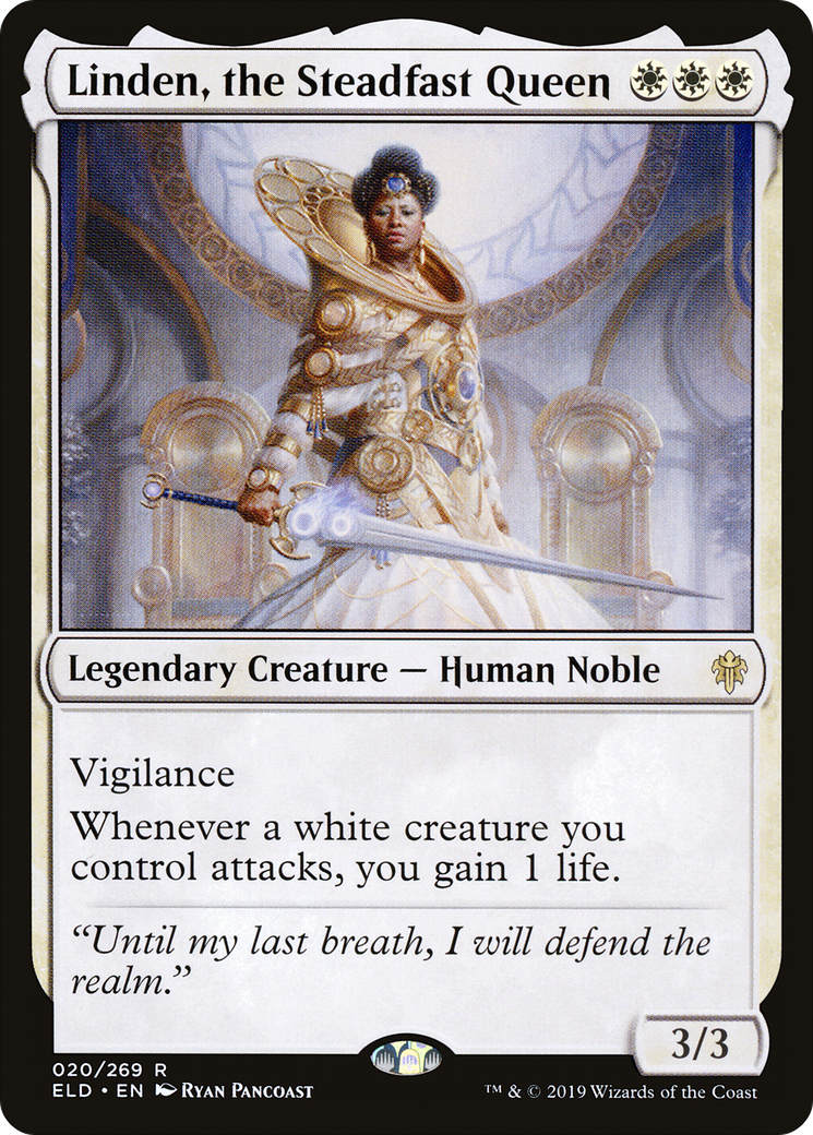 Linden, the Steadfast Queen (ELD-020) (Foil)