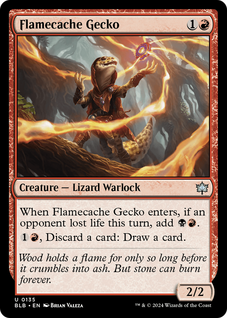 Flamecache Gecko (BLB-135) (Foil)