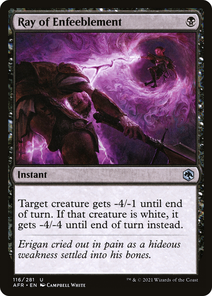 Ray of Enfeeblement (AFR-116) (Foil)