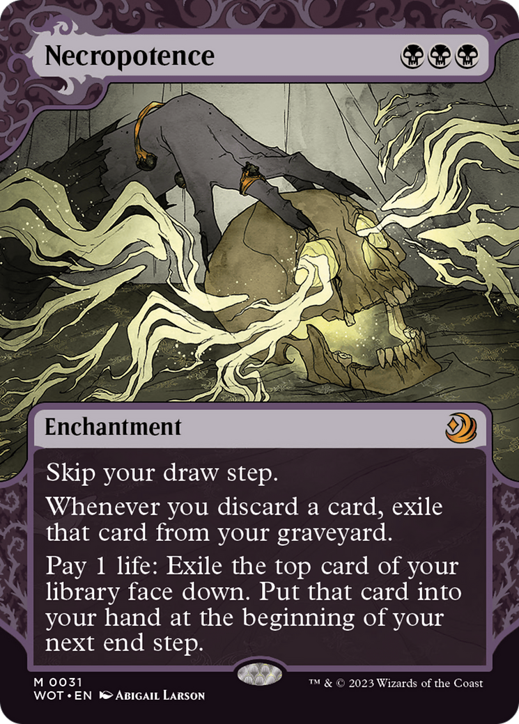 Necropotence (WOT-031) (Showcase) (Borderless) (Foil)