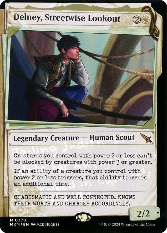 Delney, Streetwise Lookout (MKM-378) (Showcase) (Invisible Ink) (Foil)