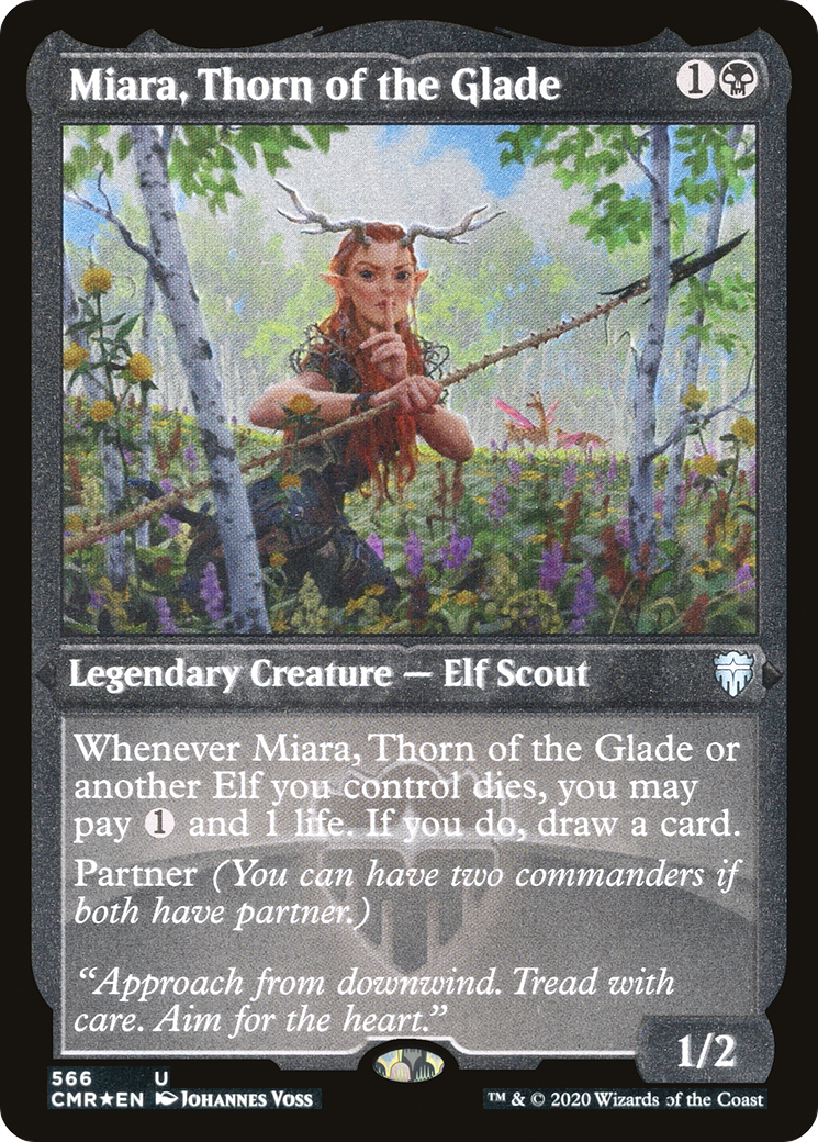 Miara, Thorn of the Glade (CMR-566) (Etched Foil)