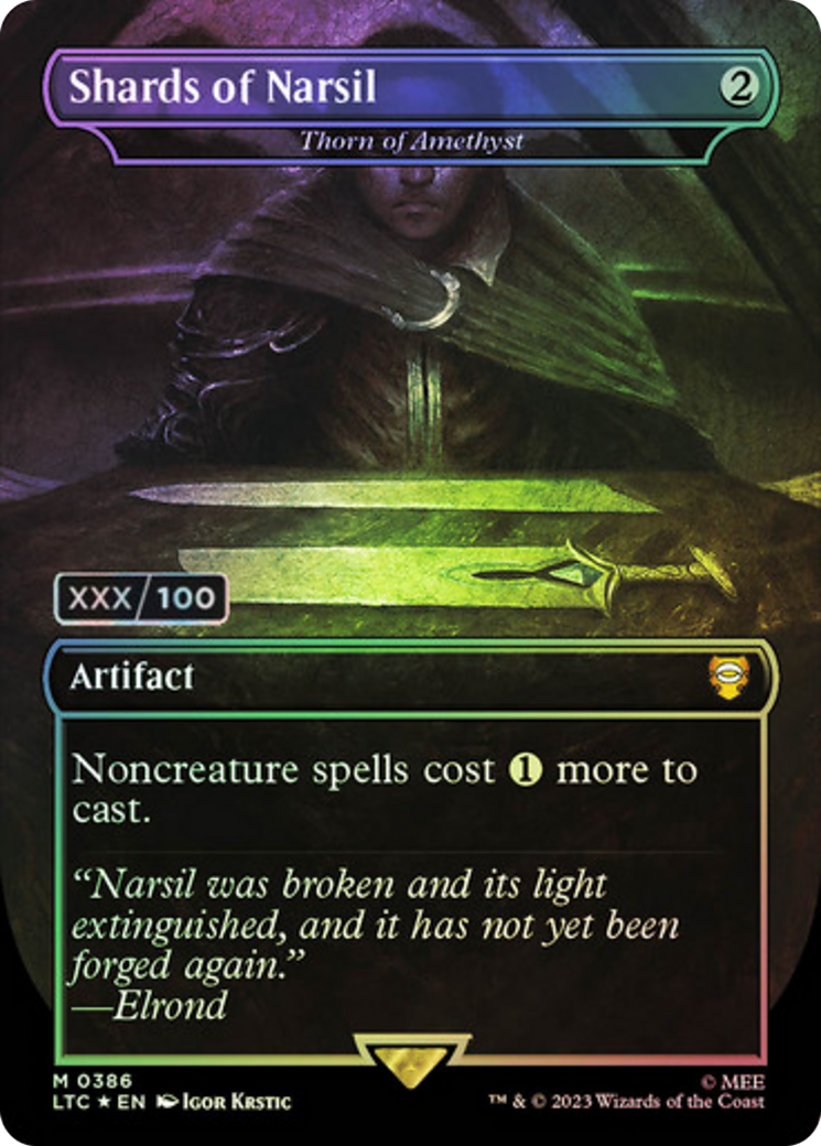 Shards of Narsil / Thorn of Amethyst (LTC-386) (Borderless) (Foil) (Serialized)