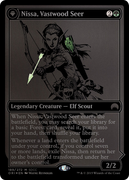 Nissa, Vastwood Seer // Nissa, Sage Animist (MEDIA-189) (Foil)